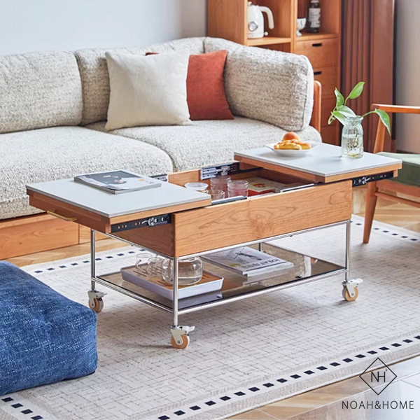 CU/摩登移動茶几 實木茶几