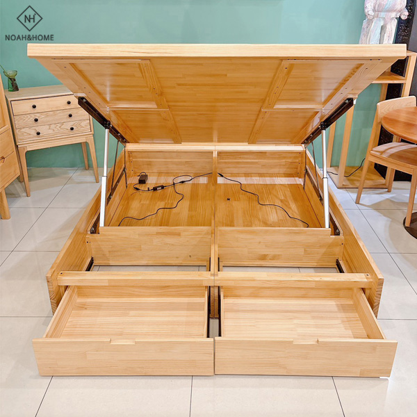 輕輕 實木電動掀床 MIT