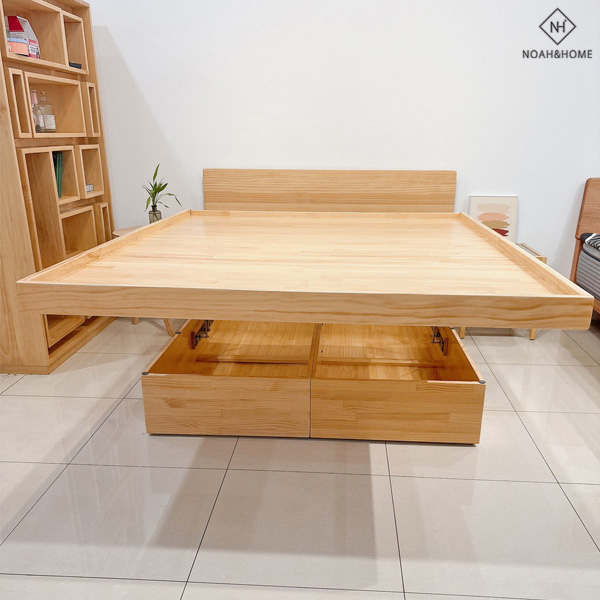 手掀平推/後推 實木掀床 MIT